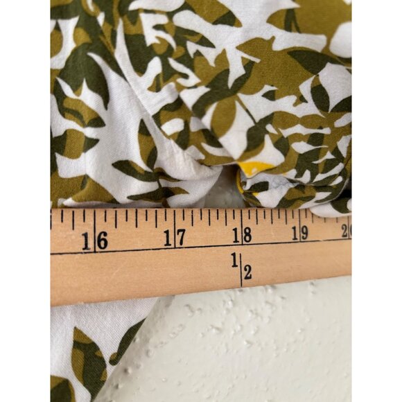 Boutique  Womens Wrap Dress Lemon Leaf Print Short Sleeve V-Neck Maxi Length - Picture 9 of 11